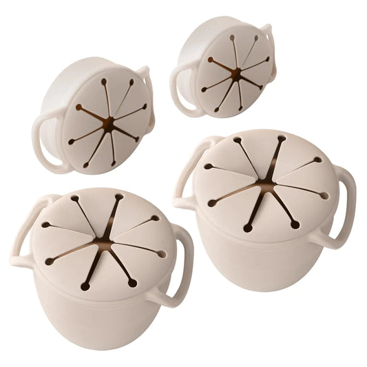 SafeTots Collapsible Snack Cups - 2 Pack Grey